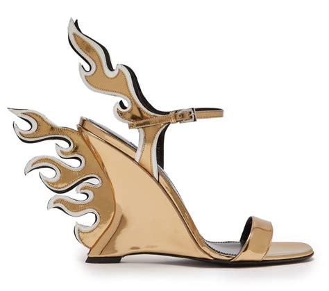 prada gold heeks|prada flame heels price.